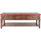 Tressie Sepia Traditional Rectangle Coffee Table - 54 x 23.6 x 19.3 - 54Wx24Dx19H