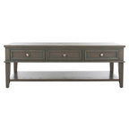 Tressie Sepia Traditional Rectangle Coffee Table - 54 x 23.6 x 19.3 - 54Wx24Dx19H
