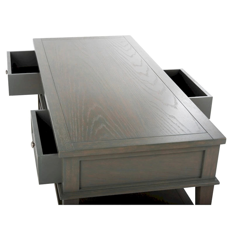 Tressie Sepia Traditional Rectangle Coffee Table - 54 x 23.6 x 19.3 - 54Wx24Dx19H