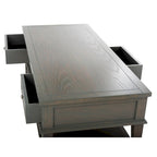 Tressie Sepia Traditional Rectangle Coffee Table - 54 x 23.6 x 19.3 - 54Wx24Dx19H