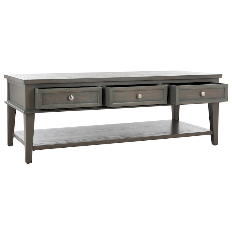 Tressie Sepia Traditional Rectangle Coffee Table - 54 x 23.6 x 19.3 - 54Wx24Dx19H