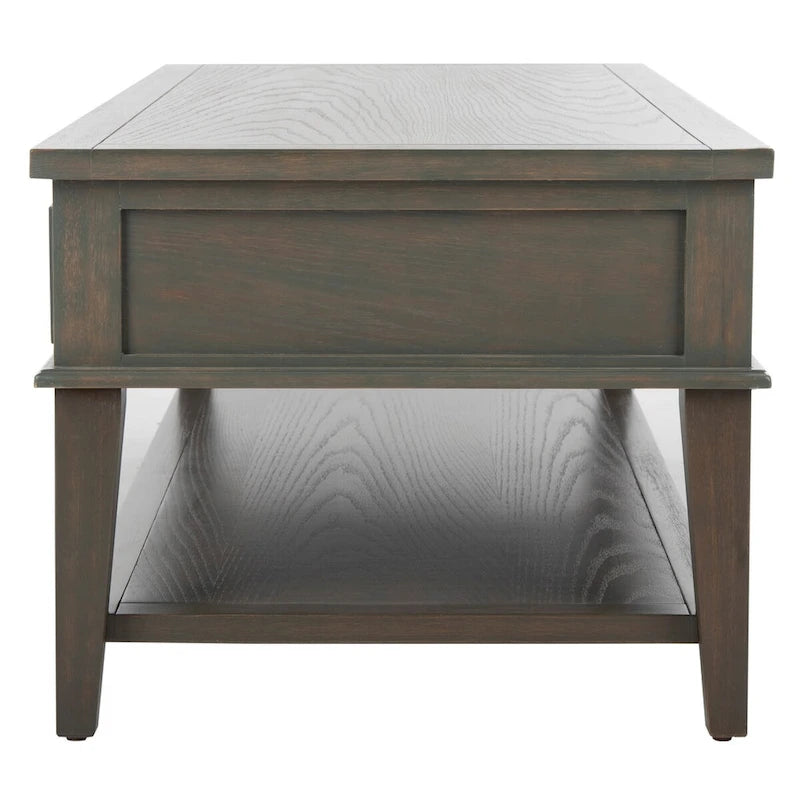 Tressie Sepia Traditional Rectangle Coffee Table - 54 x 23.6 x 19.3 - 54Wx24Dx19H