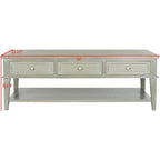 Tressie Sepia Traditional Rectangle Coffee Table - 54 x 23.6 x 19.3 - 54Wx24Dx19H