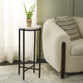  Morgana Round Marble Top Drink Table (Fully Assembled) - 11 In. W x 11 In. D x 26.5 In. H - 11Wx11Dx27H