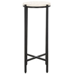 Morgana Round Marble Top Drink Table (Fully Assembled) - 11 In. W x 11 In. D x 26.5 In. H - 11Wx11Dx27H