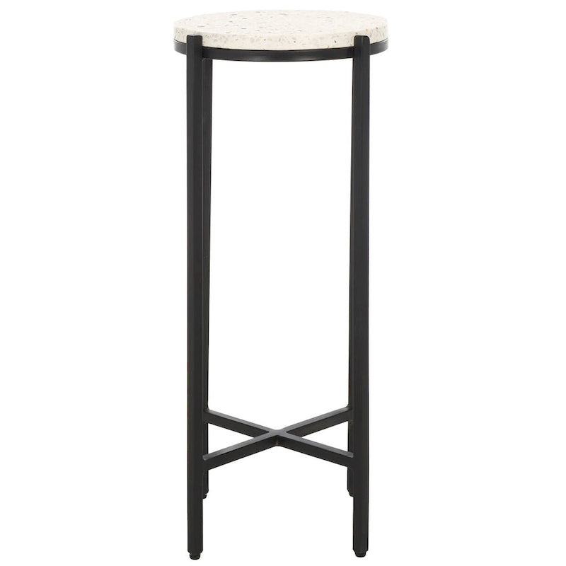 Morgana Round Marble Top Drink Table (Fully Assembled) - 11 In. W x 11 In. D x 26.5 In. H - 11Wx11Dx27H
