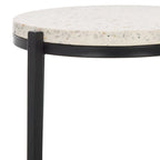 Morgana Round Marble Top Drink Table (Fully Assembled) - 11 In. W x 11 In. D x 26.5 In. H - 11Wx11Dx27H