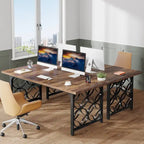 63-inch Executive Desk, Modern Office Desk with Strong Metal Frame for Home Office
