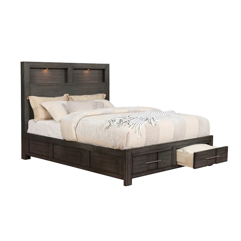 Dito Transitional Solid Wood Storage Bed