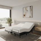 Adjustable Massaging Bed Frame Base with Wireless Remote