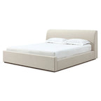 Louis Upholstered Platform Bed in Natural Linen