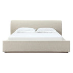 Louis Upholstered Platform Bed in Natural Linen