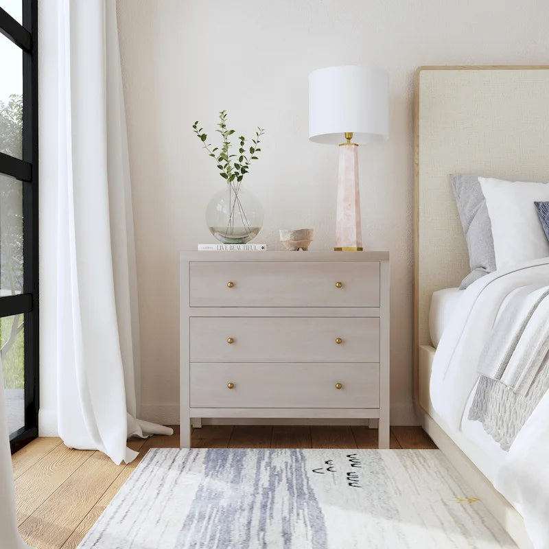 Nora 3-Drawer Wood Dresser