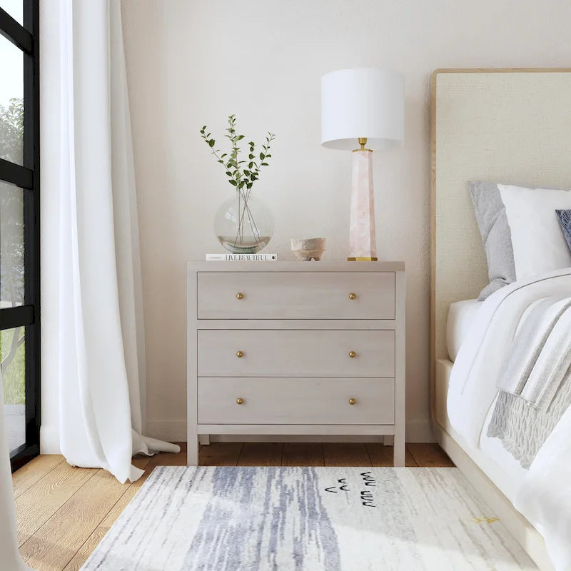 Nora 3-Drawer Wood Dresser