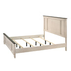 Roseanne 5 Piece Cream Brown Panel Bedroom Set