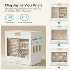 Jewelry Box with Glass Window - 6.1D x 10.3W x 12.6H