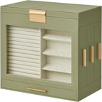 Jewelry Box with Glass Window - 6.1D x 10.3W x 12.6H