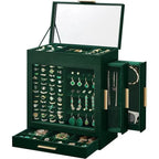 Jewelry Box with Glass Window - 6.1D x 10.3W x 12.6H
