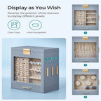 Jewelry Box with Glass Window - 6.1D x 10.3W x 12.6H
