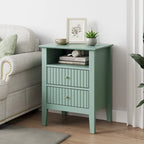 2 Drawers Nightstand with Charging Station