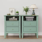 2 Drawers Nightstand with Charging Station