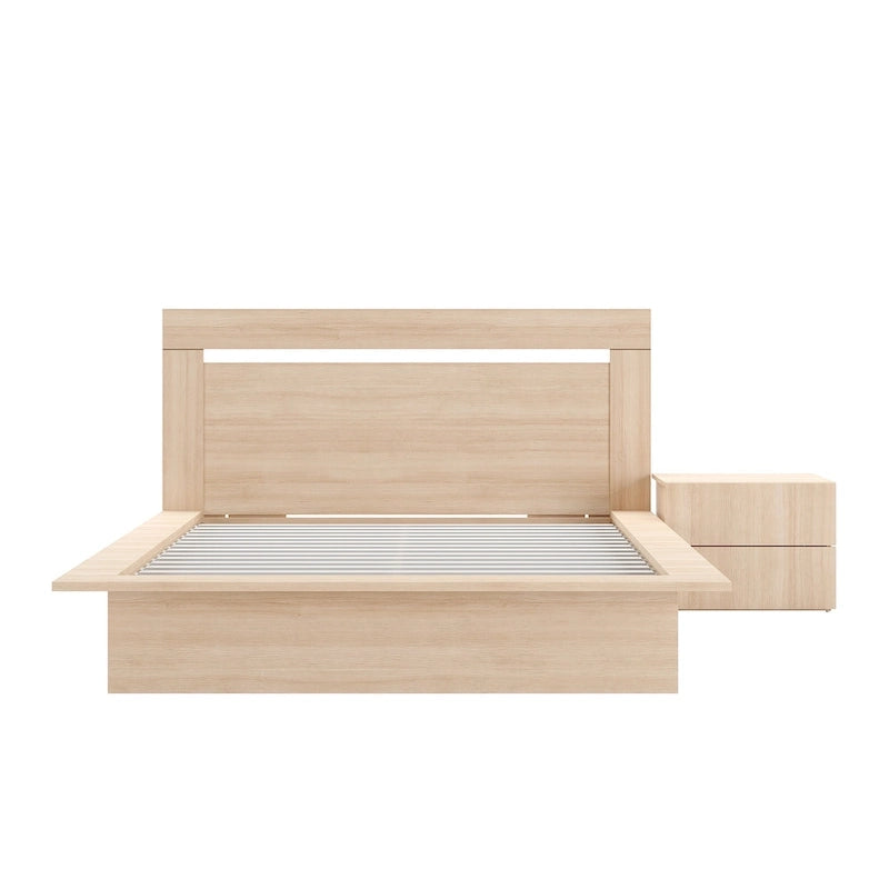 Malibu 3-Piece Bedroom Set with Bed, Headboard, and Nightstand
