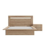 Malibu 3-Piece Bedroom Set with Bed, Headboard, and Nightstand