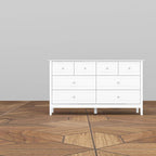 Bedroom Dresser with Silver Accents Sleek and Spacious Organizer Chest