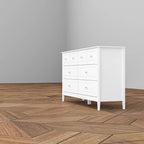 Bedroom Dresser with Silver Accents Sleek and Spacious Organizer Chest