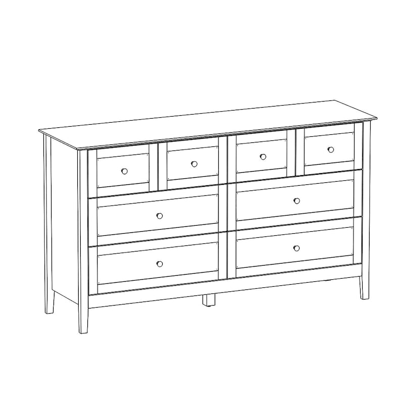 Bedroom Dresser with Silver Accents Sleek and Spacious Organizer Chest
