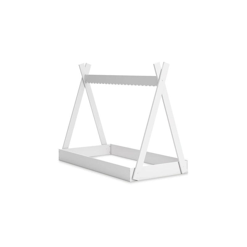 White Single Tent Bed Frame for Kids