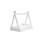 White Single Tent Bed Frame for Kids