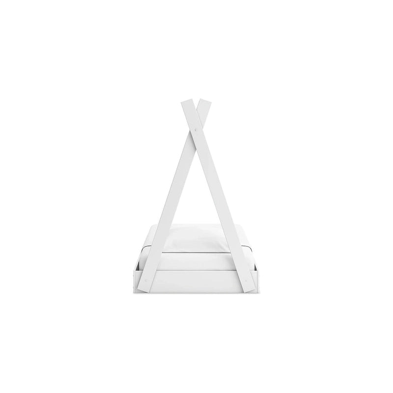 White Single Tent Bed Frame for Kids