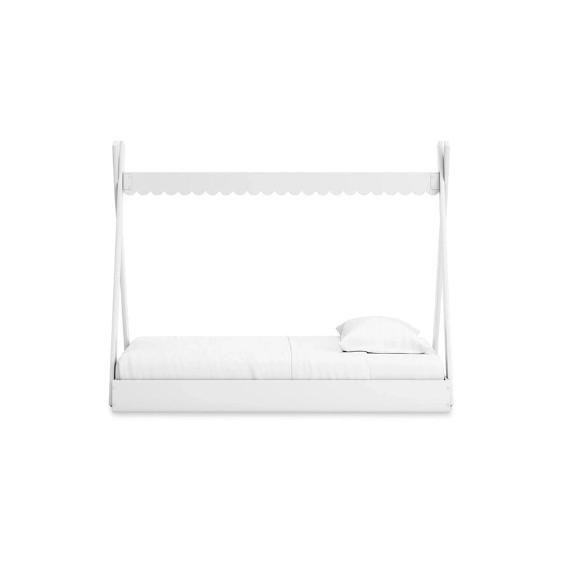 White Single Tent Bed Frame for Kids