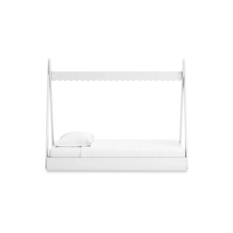 White Single Tent Bed Frame for Kids