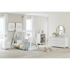 White Single Tent Bed Frame for Kids