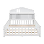 Full-size Floor Beds with Bookcases and Blackboards for Kids
