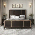  Nyx Modern Espresso Solid Wood Panel Bed
