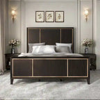  Nyx Modern Espresso Solid Wood Panel Bed