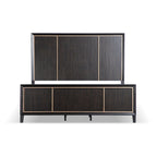 Nyx Modern Espresso Solid Wood Panel Bed