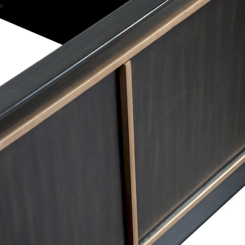 Nyx Modern Espresso Solid Wood Panel Bed
