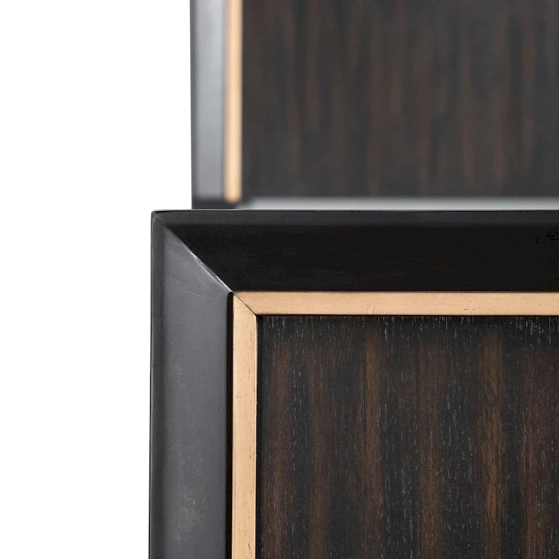 Nyx Modern Espresso Solid Wood Panel Bed