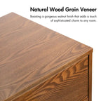 Beau Midcentury Walnut 2-Piece Dresser and Mirror Set