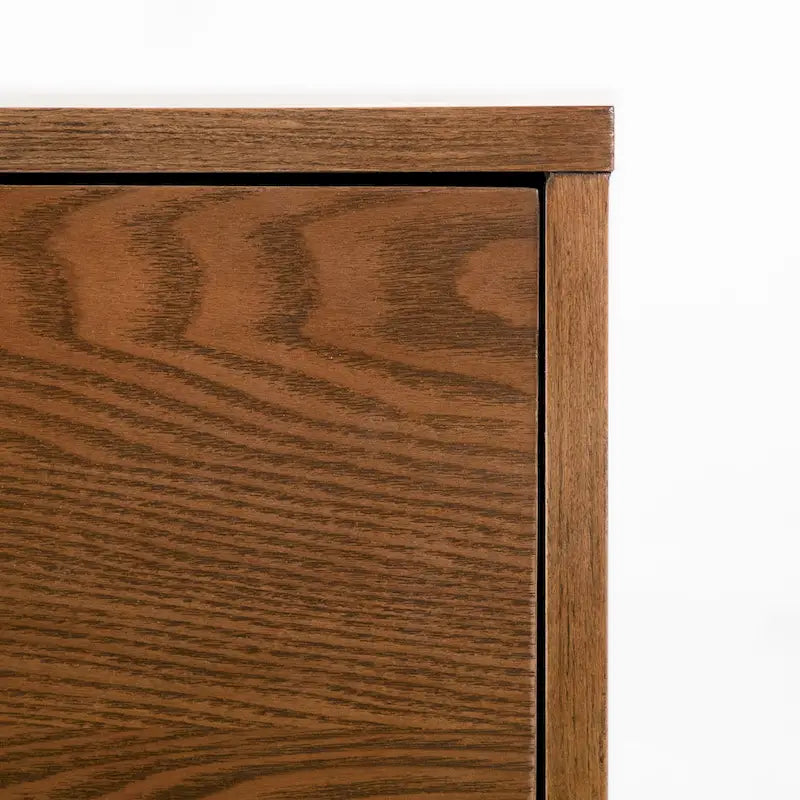 Beau Midcentury Walnut 2-Piece Dresser and Mirror Set