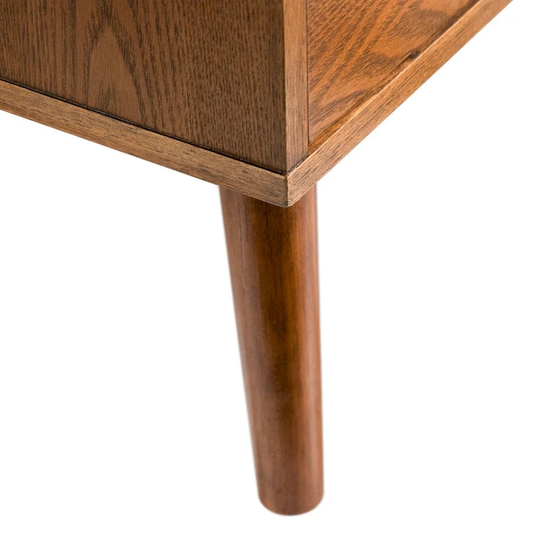Beau Midcentury Walnut 2-Piece Dresser and Mirror Set