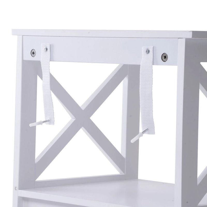 Royalcraft's 2-Drawer White Wooden Nightstands Storage Cabinet