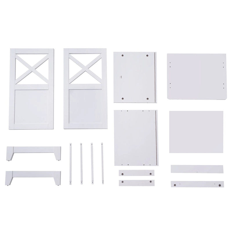 Royalcraft's 2-Drawer White Wooden Nightstands Storage Cabinet
