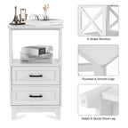 Royalcraft's 2-Drawer White Wooden Nightstands Storage Cabinet
