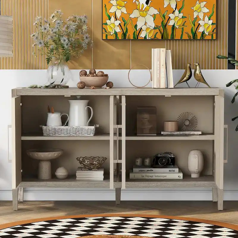 Storage Cabinet Sideboard Wooden Cabinet with Shelves for Living room