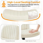 Home Office Desk Chair Criss Cross Legged Office, Wide Comfty Desk, Wheels Armless Computer Task, Swivel Vanity Home Chair
